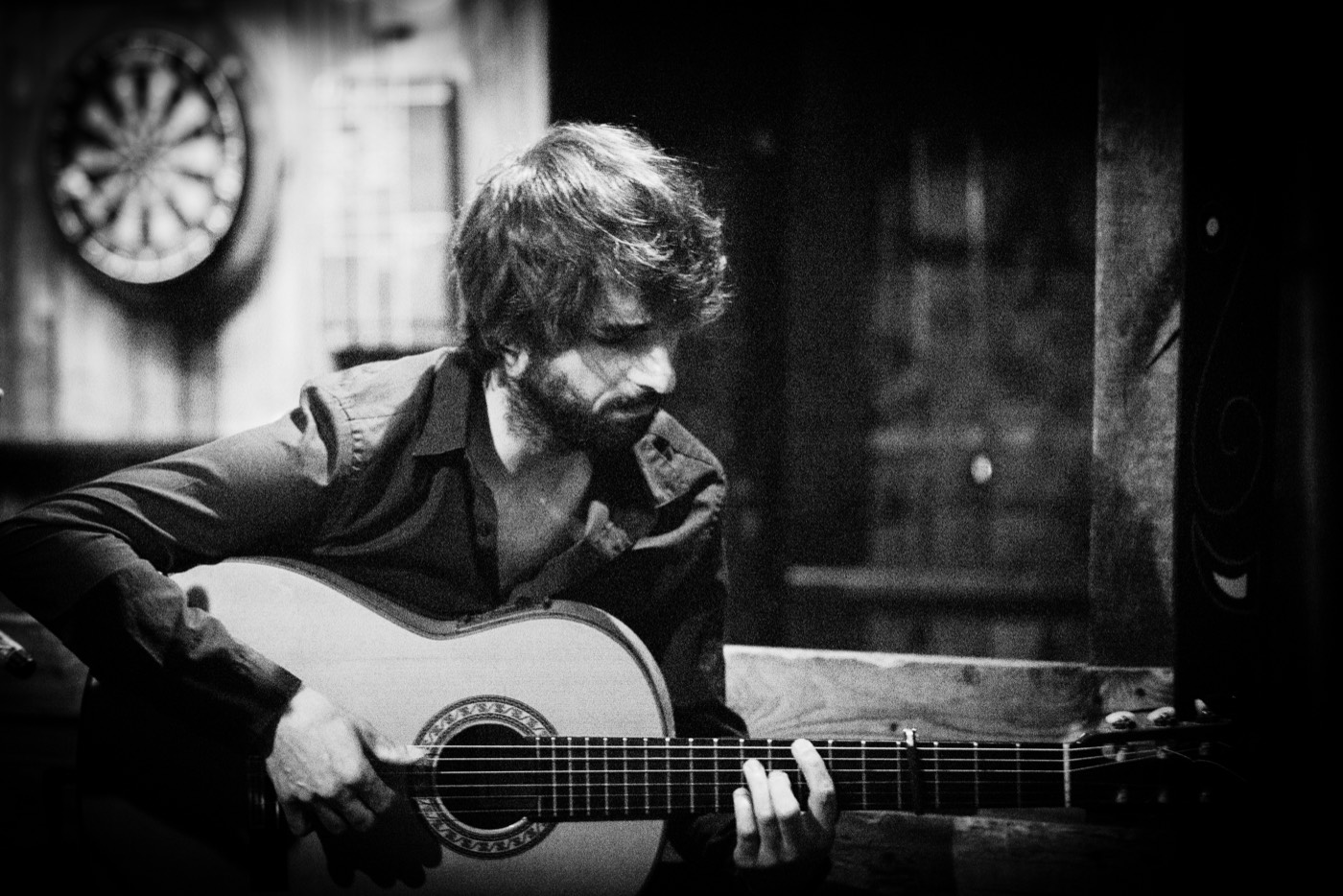 Guitare flamenca, gros plan
